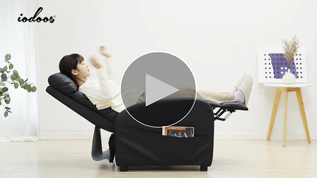 iodoosリクライニングソファ映画用　昼寝用 サロン用チェア　レザー　ベージュ Amazon｜iodoos リクライニングソファ 映画用 お昼休み用チェア